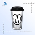 Customized printed logo utility disposable plastic cup with lid